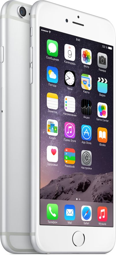 Смартфон Apple iPhone 6 Plus 64GB как новый (серебристый)